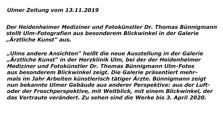 Ulmer Zeitung vom 13.11.2019